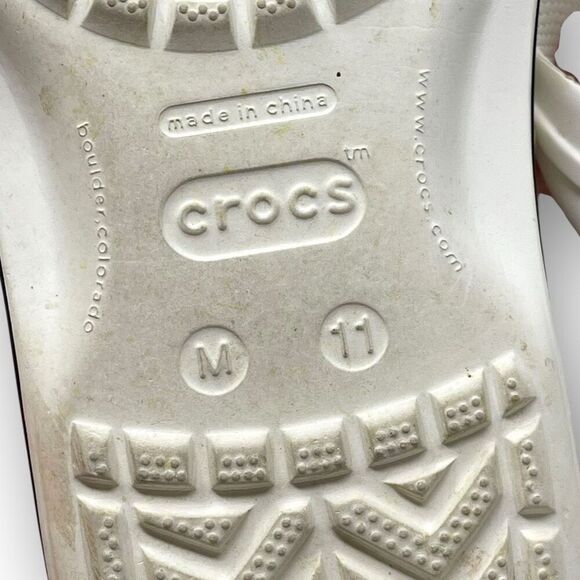 Crocs Crocband Flip Flops White Sandals Men’s Size 11 - Picture 10 of 10